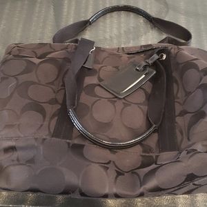Black Coach Travel Bag- with luggage tag